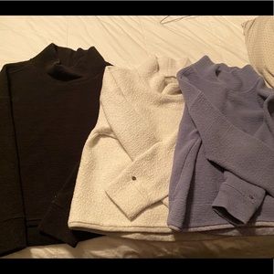 Calia funnel neck cozy sweatshirts plus Size XL. Cream,black, and cloud blue.